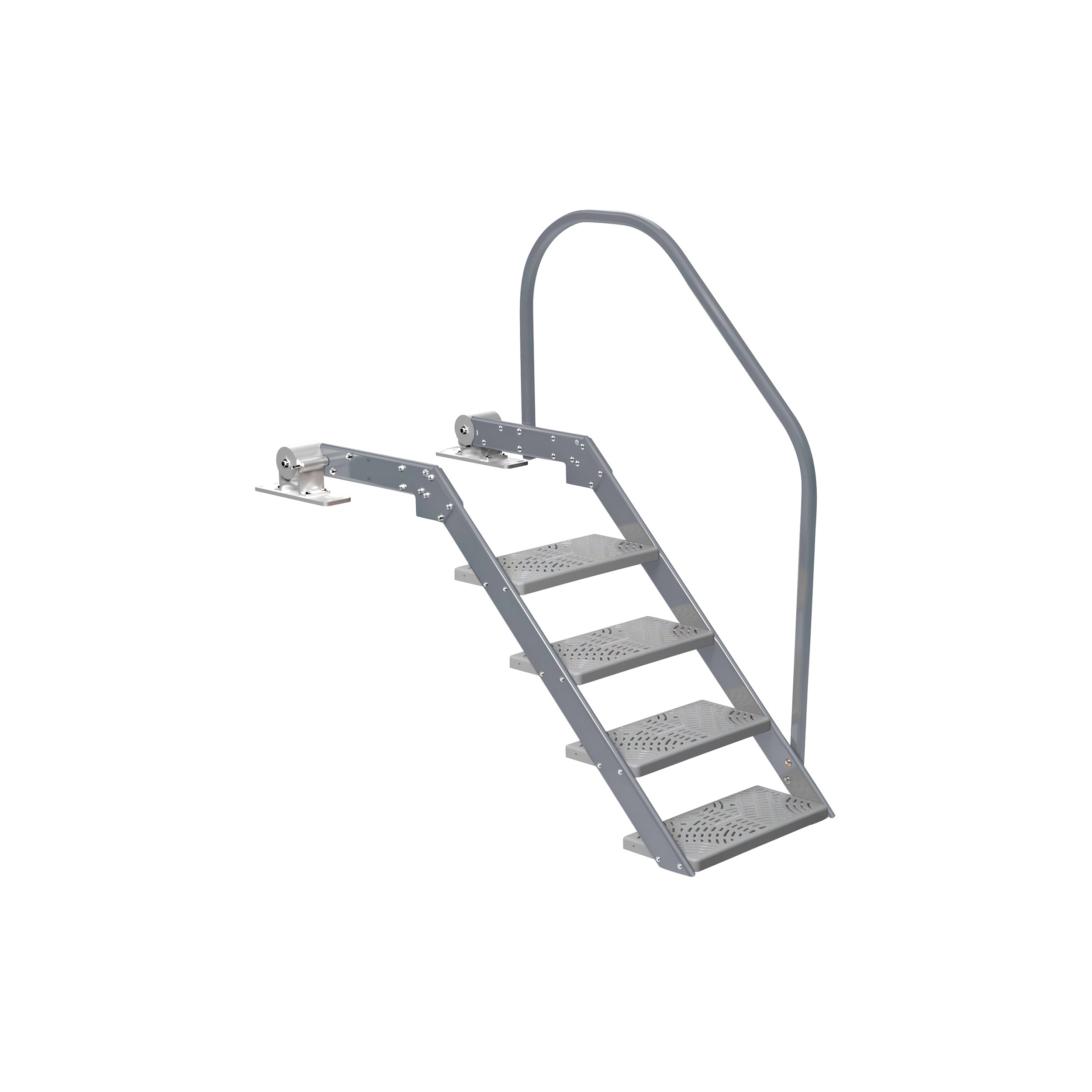 NautiSteps Spring-Assisted Dock Ladder (1 Handrail)