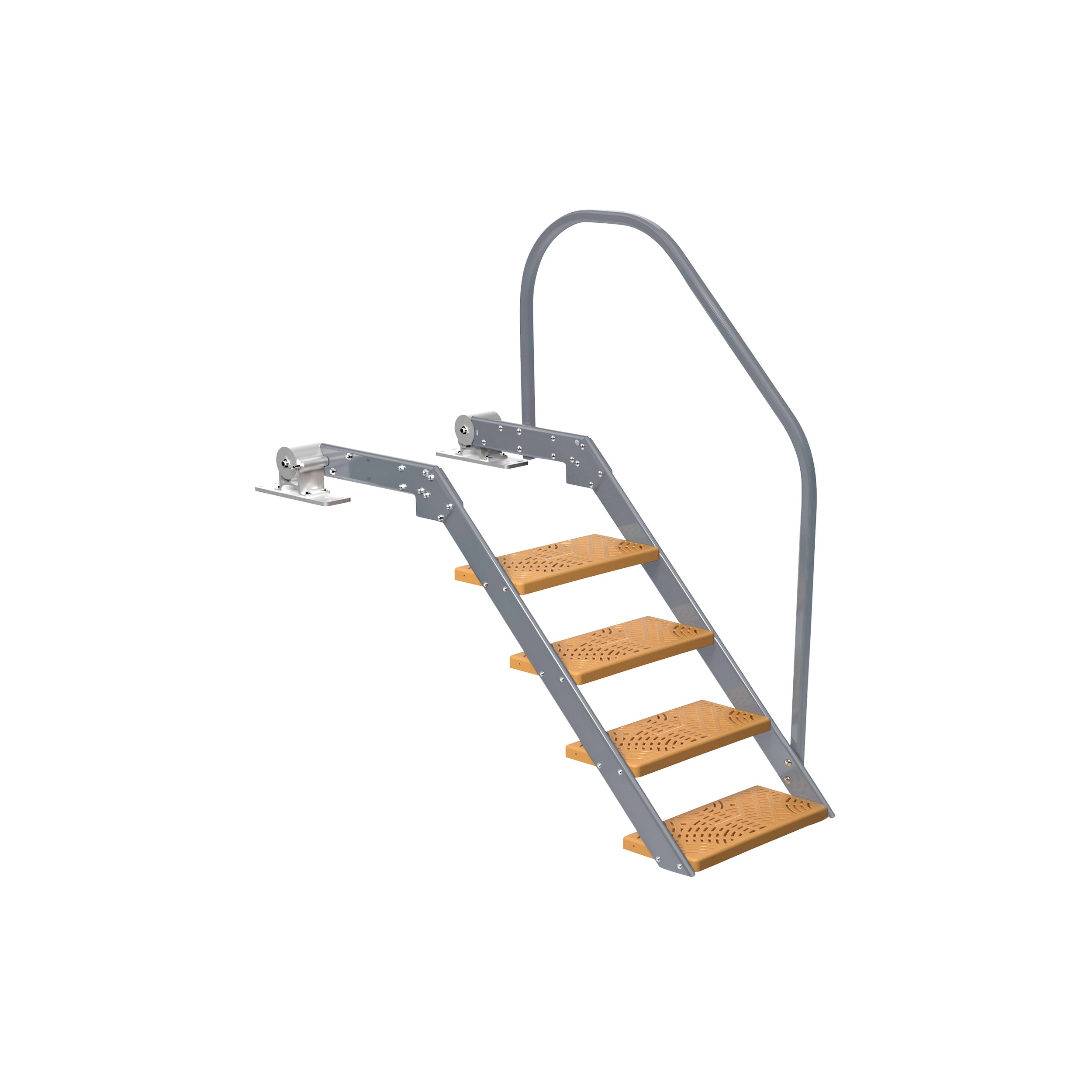 NautiSteps Spring-Assisted Dock Ladder (1 Handrail)