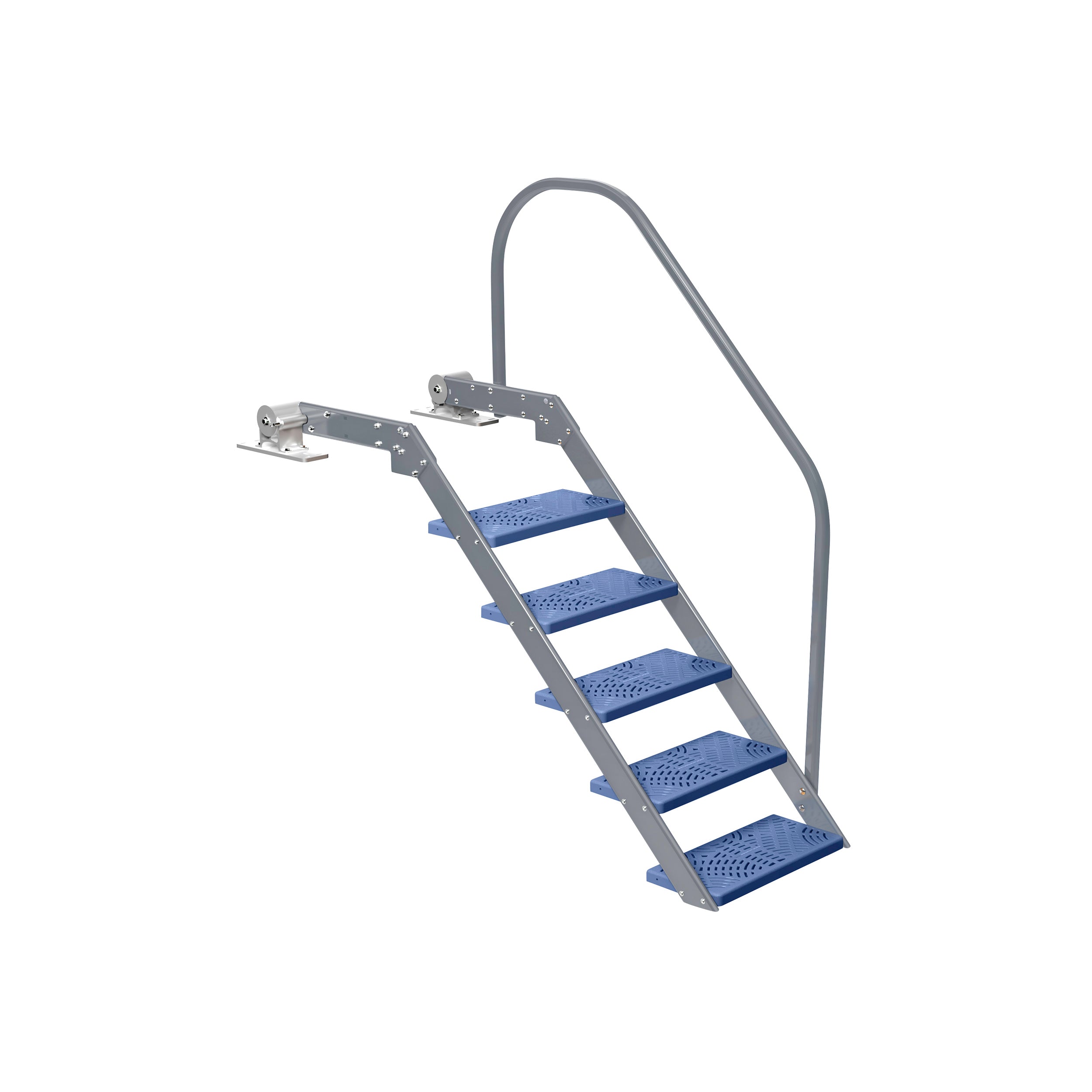 NautiSteps Spring-Assisted Dock Ladder (1 Handrail)