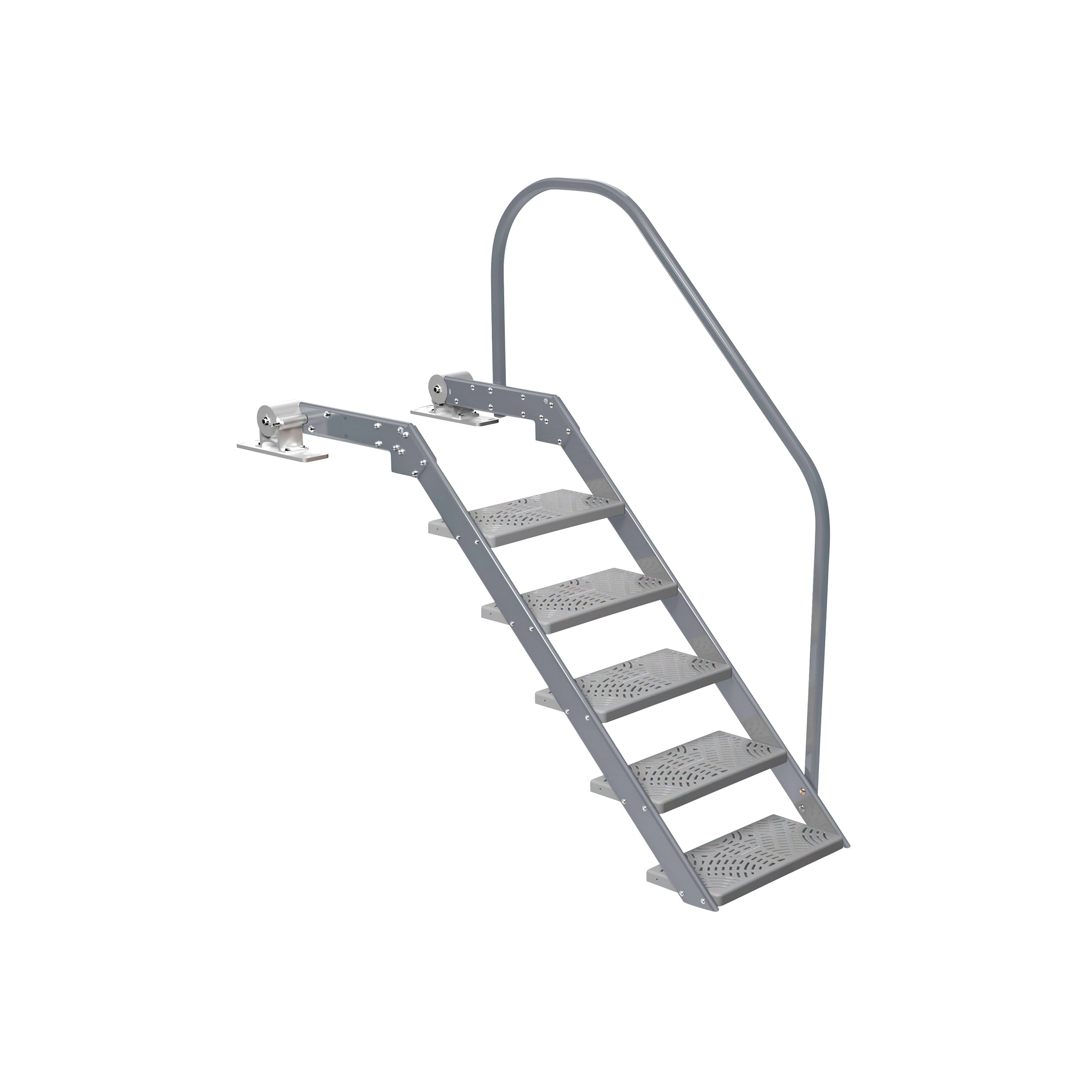 NautiSteps Spring-Assisted Dock Ladder (1 Handrail)