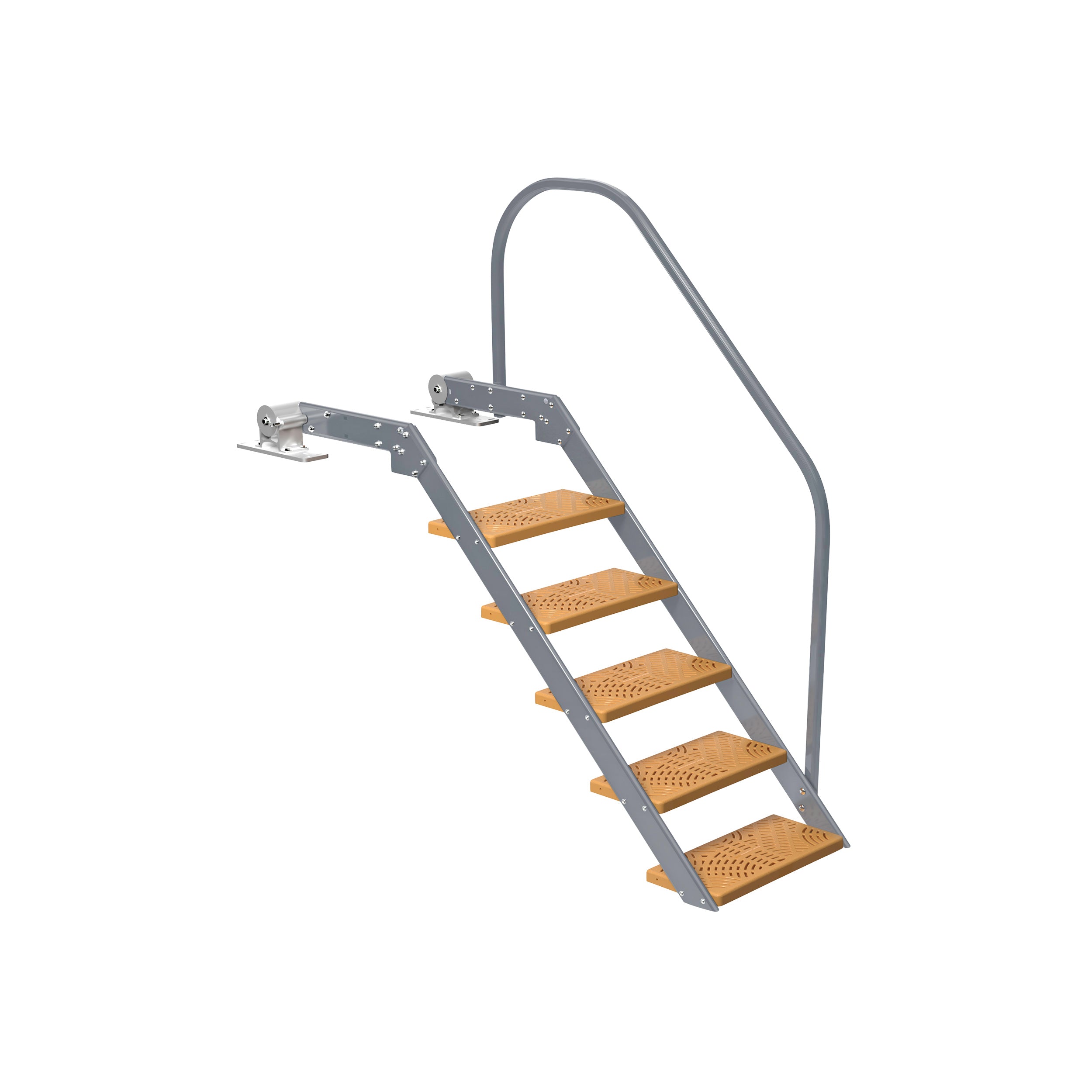 NautiSteps Spring-Assisted Dock Ladder (1 Handrail)