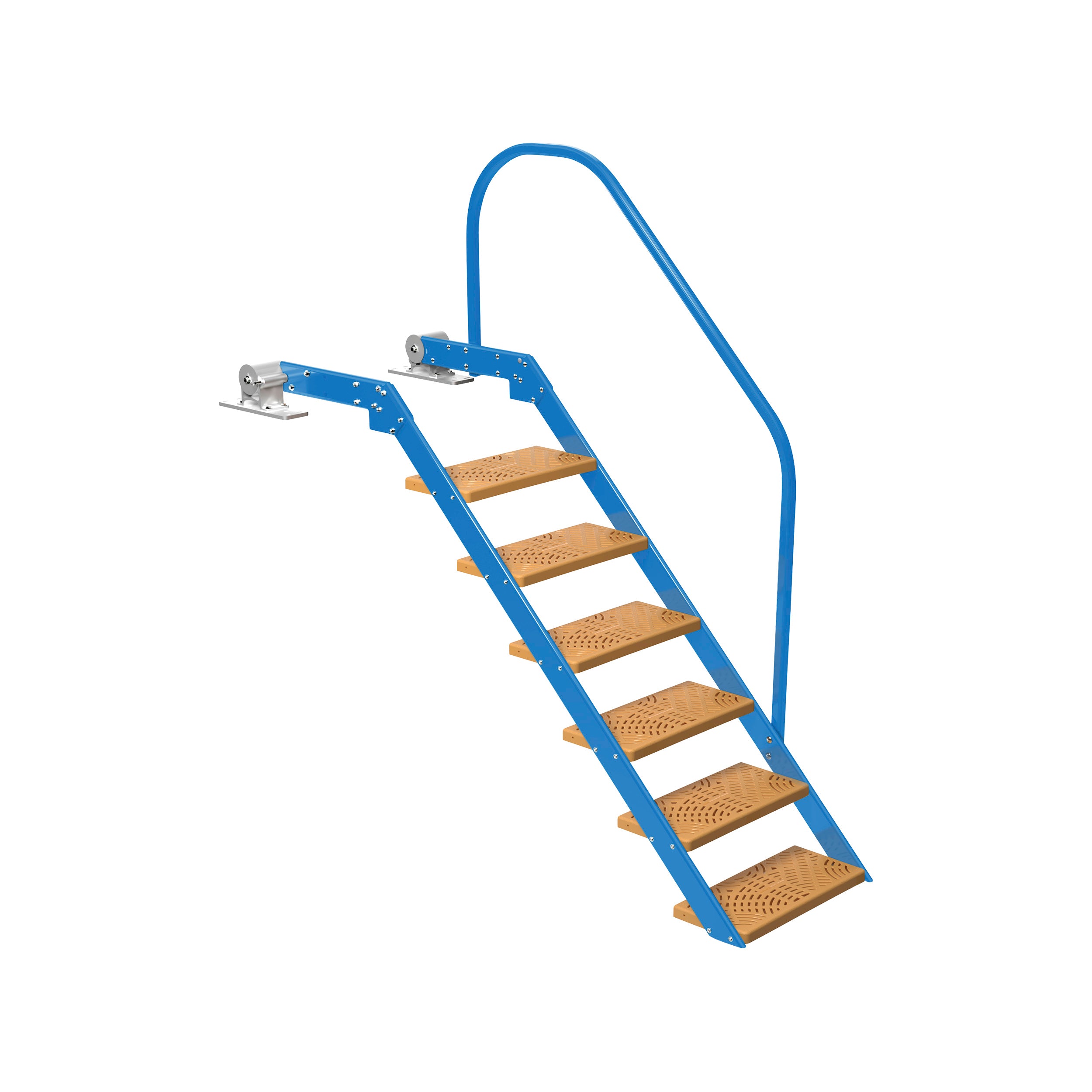 NautiSteps Spring-Assisted Dock Ladder (1 Handrail)