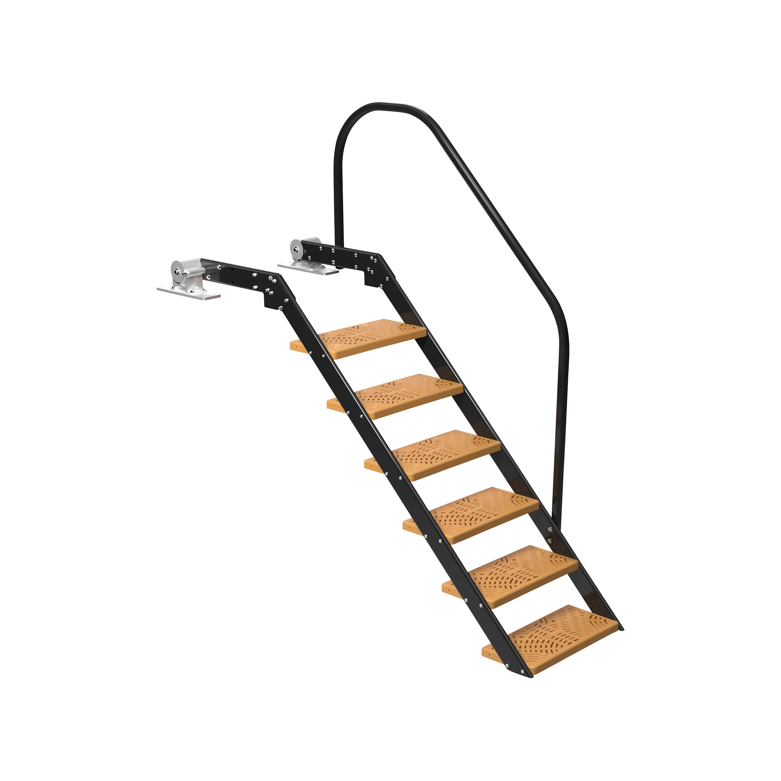 NautiSteps Spring-Assisted Dock Ladder (1 Handrail)