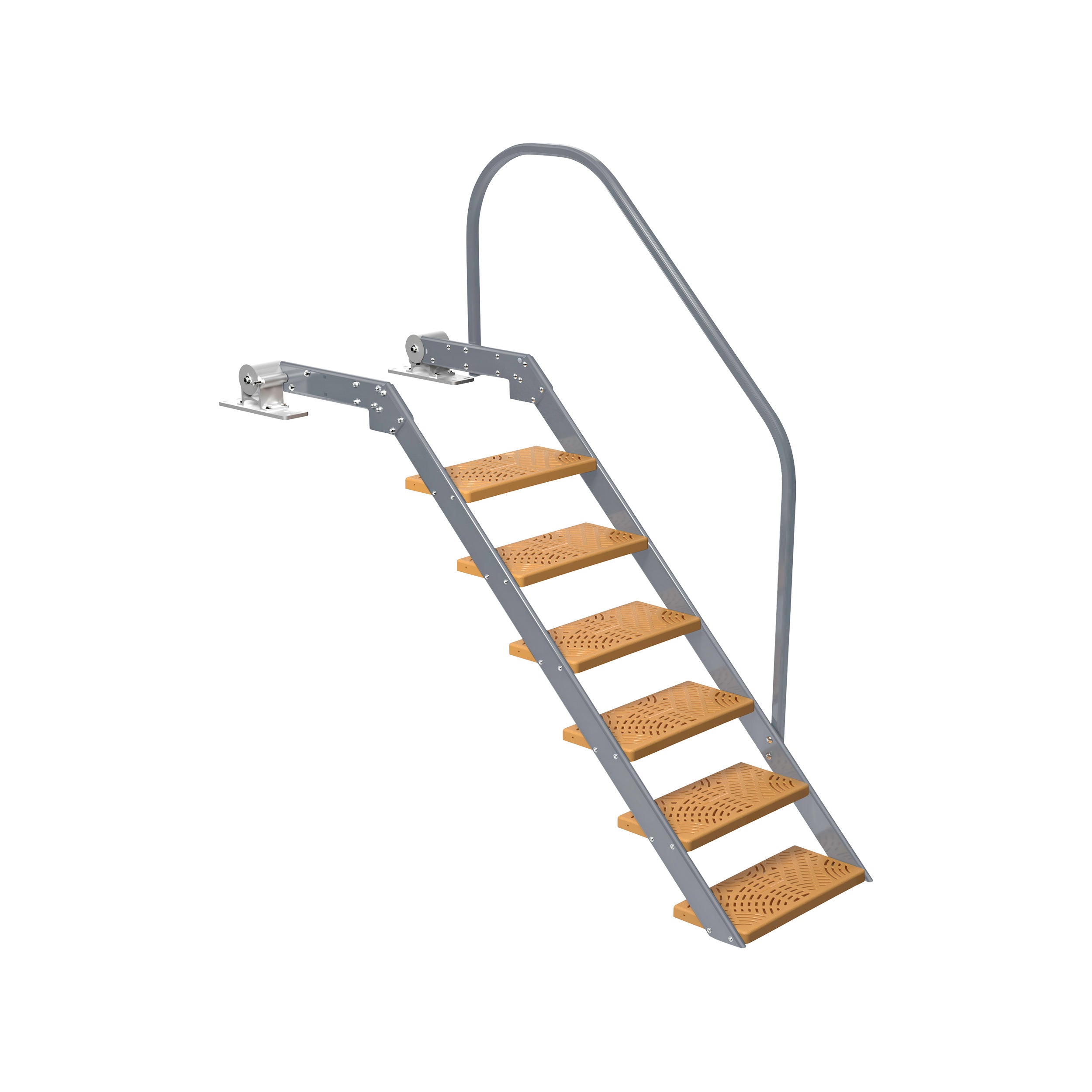 NautiSteps Spring-Assisted Dock Ladder (1 Handrail)