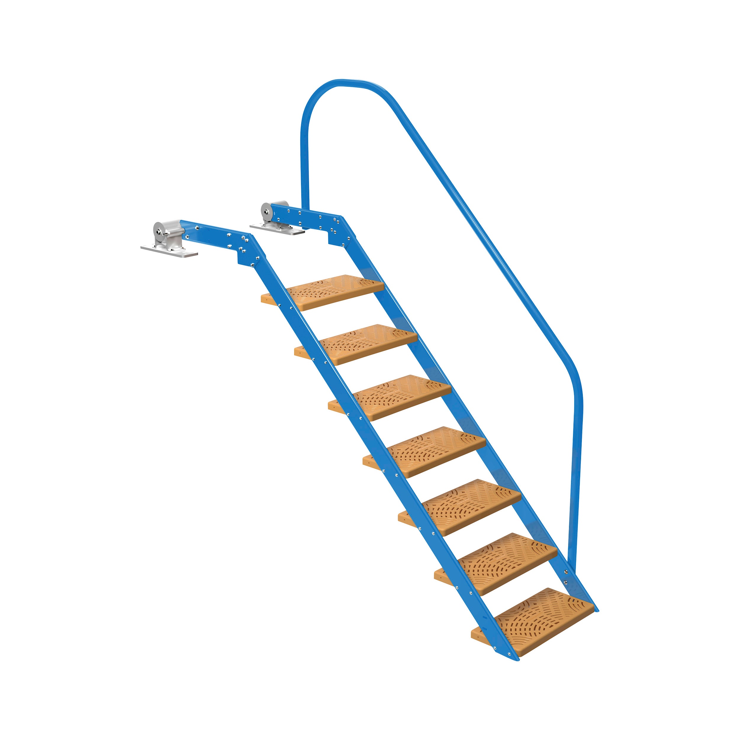 NautiSteps Spring-Assisted Dock Ladder (1 Handrail)