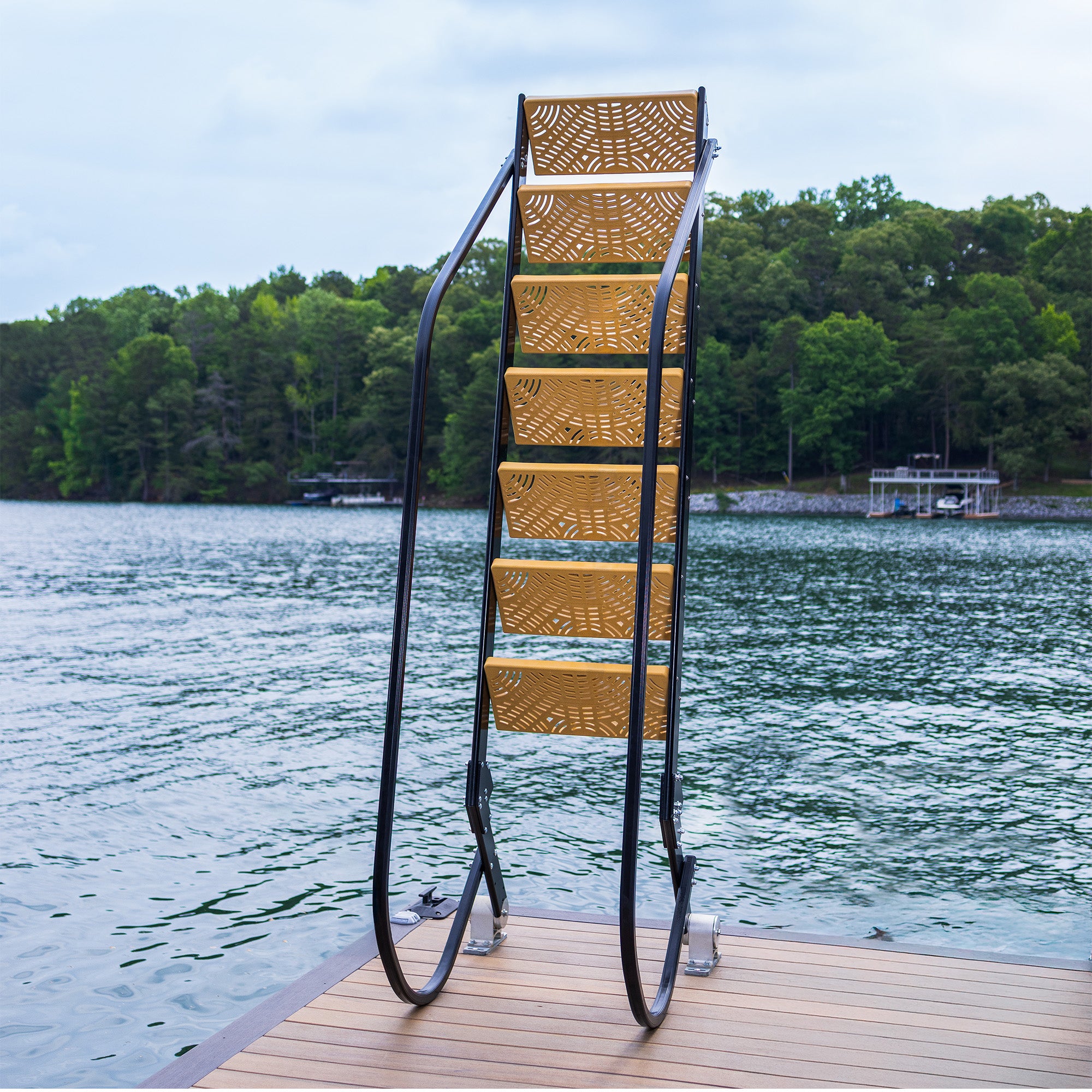 NautiSteps Spring-Assisted Dock Ladder (1 Handrail)
