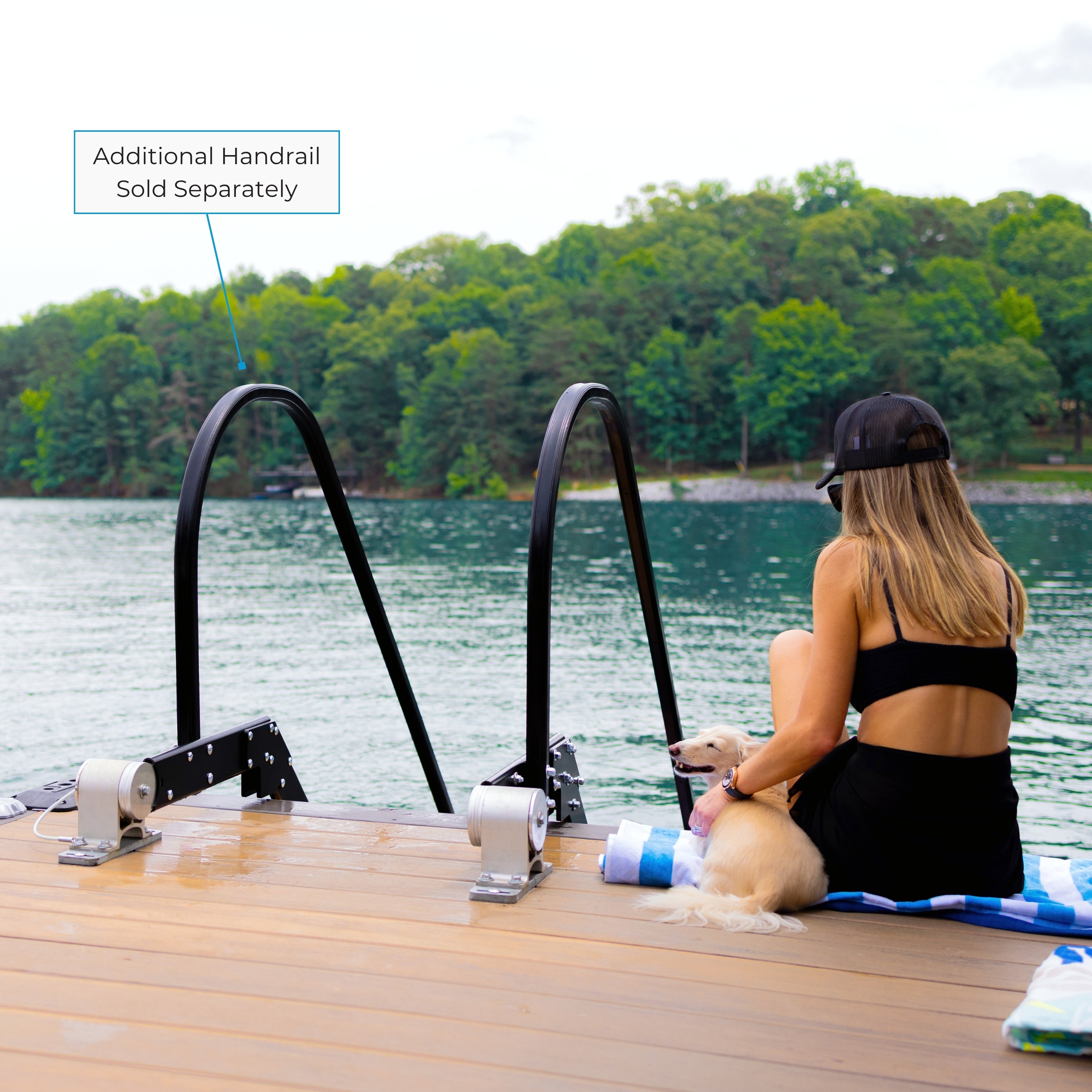 NautiSteps Spring-Assisted Dock Ladder (1 Handrail)