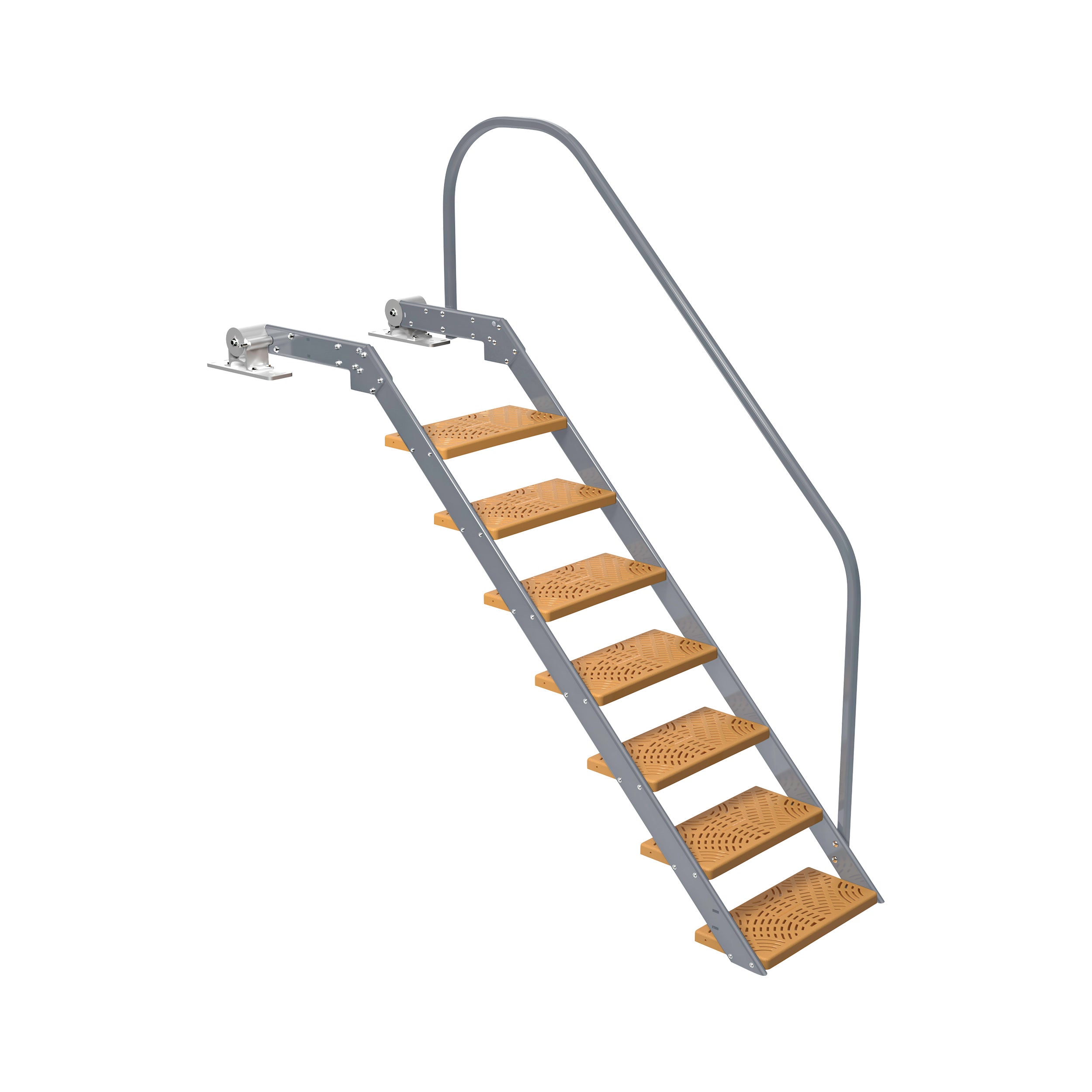 NautiSteps Spring-Assisted Dock Ladder (1 Handrail)