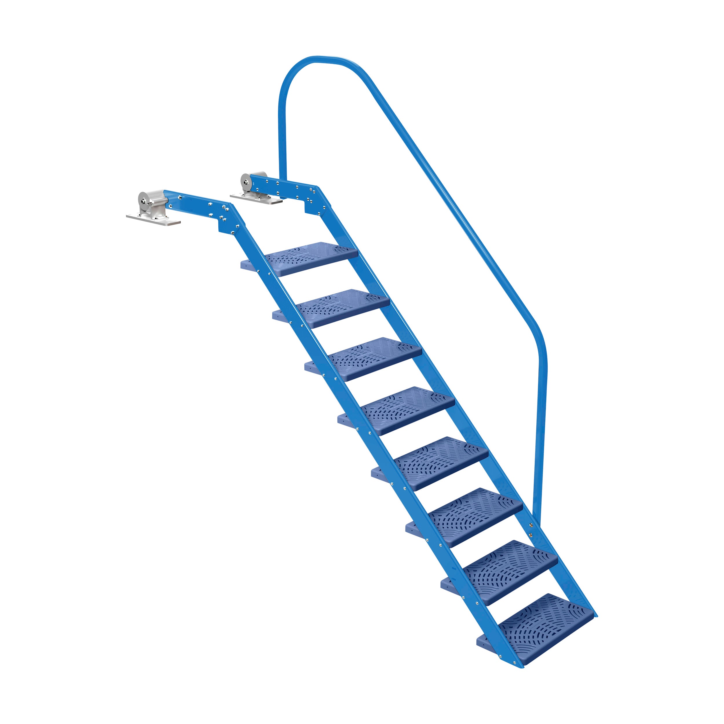 NautiSteps Spring-Assisted Dock Ladder (1 Handrail)