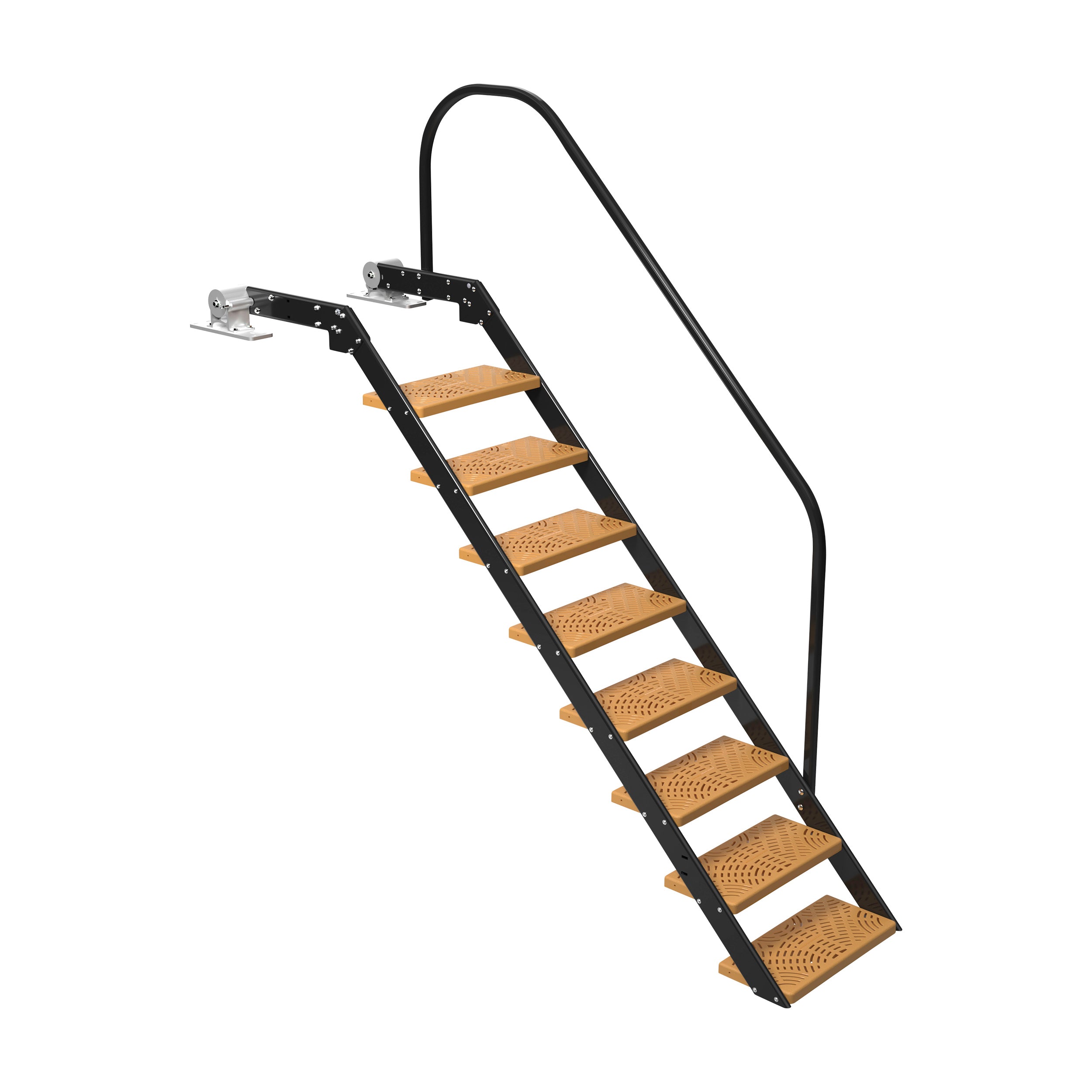NautiSteps Spring-Assisted Dock Ladder (1 Handrail)