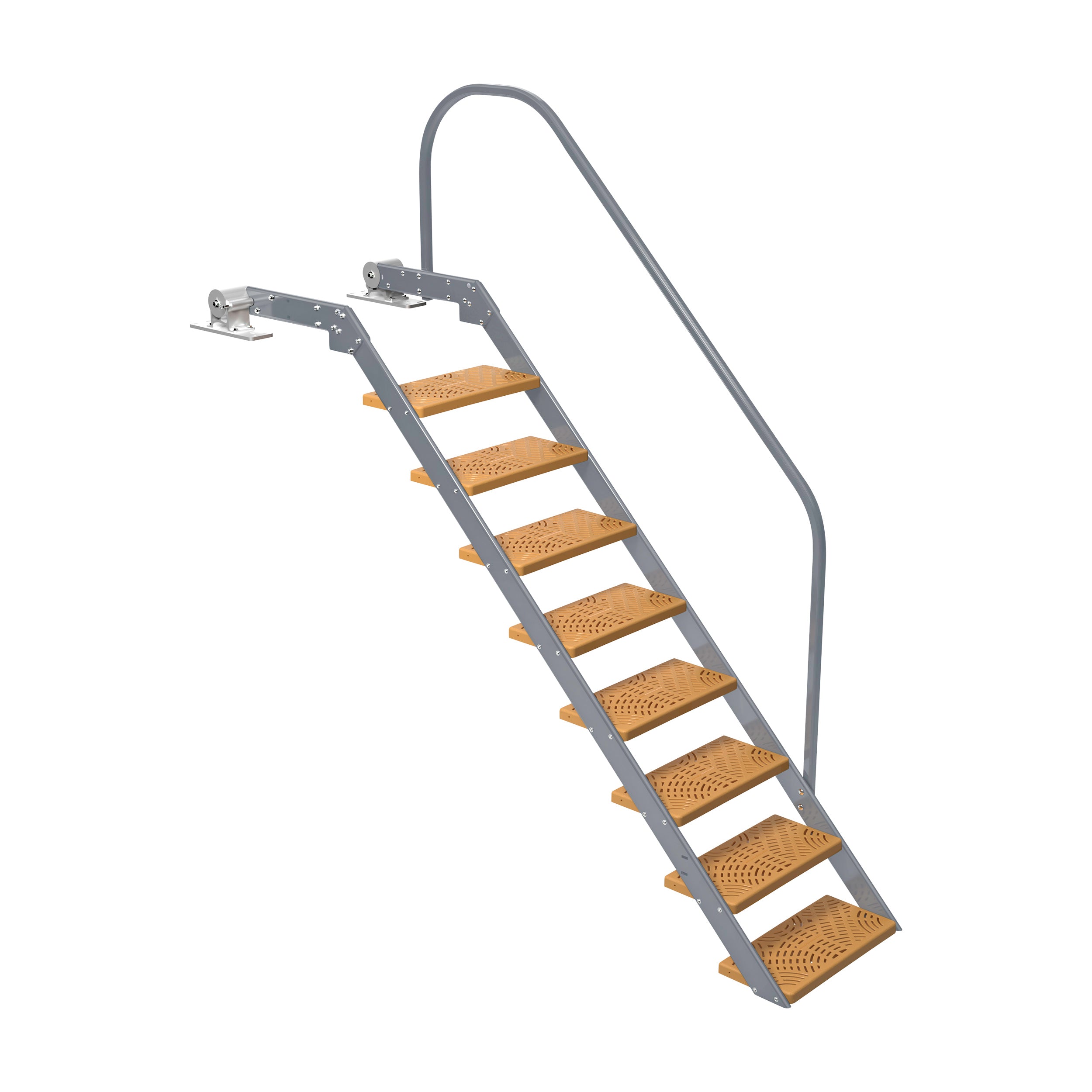 NautiSteps Spring-Assisted Dock Ladder (1 Handrail)