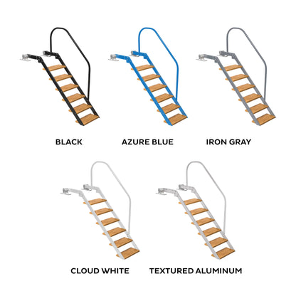 NautiSteps Spring-Assisted Dock Ladder (1 Handrail)