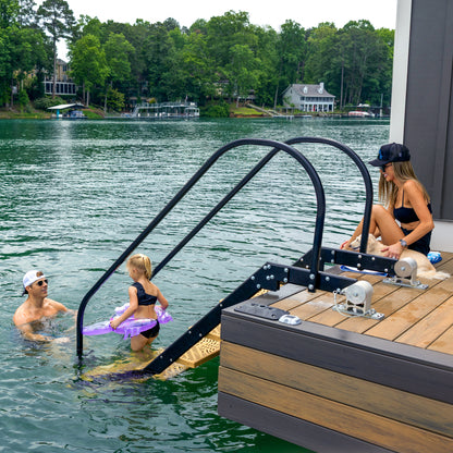 NautiSteps Spring-Assisted Dock Ladder (1 Handrail)