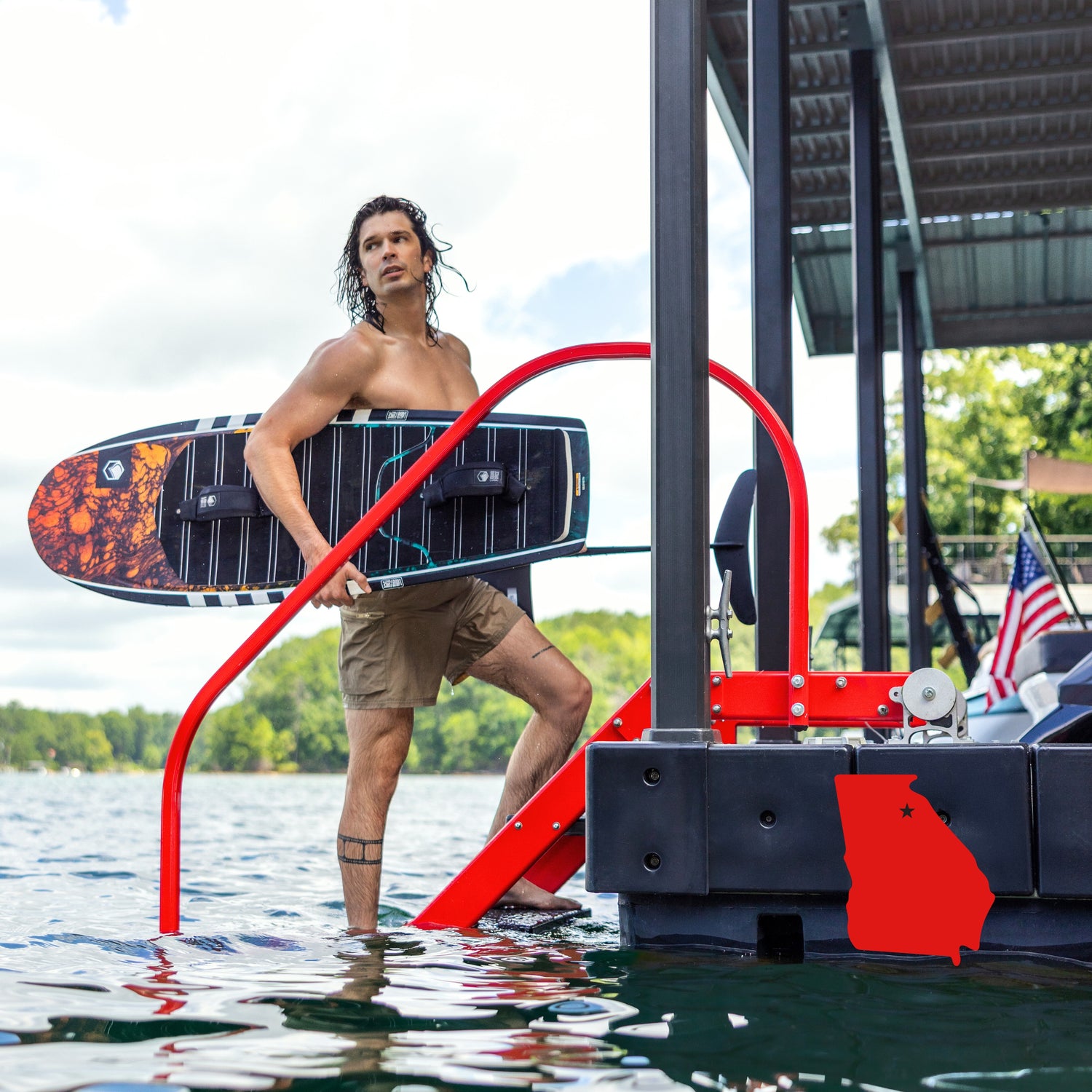 NautiSteps Dock Ladder - Game Day Colors (1 Handrail)